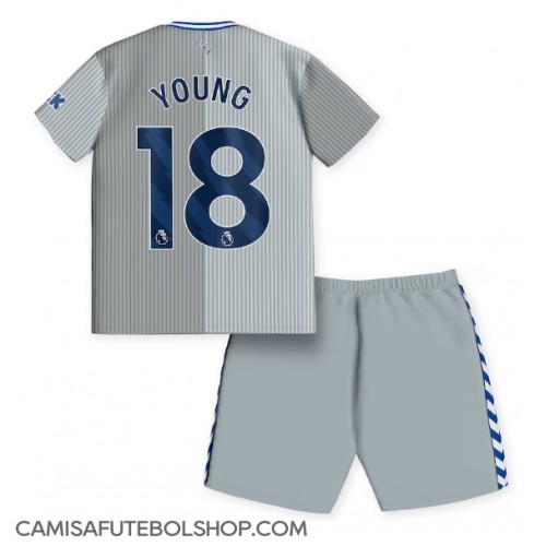 Camisa de time de futebol Everton Ashley Young #18 Replicas 3º Equipamento Infantil 2023-24 Manga Curta (+ Calças curtas)
